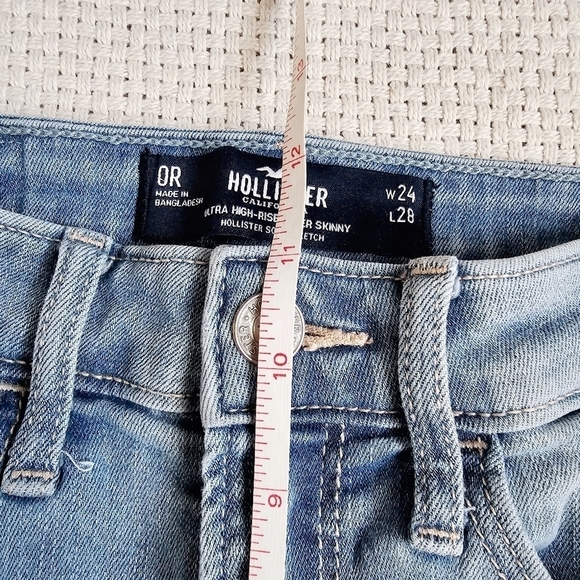 Hollister Ultra High Rise Super Skinny Jeggings Size 0R/24 - Picture 9 of 10